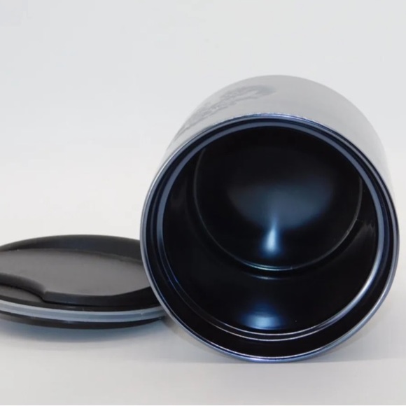 Two Starbucks Black Iridescent Embossed Mermaid Logo Tumbler Mug No Handle 8 oz - Picture 5 of 6